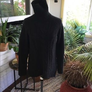 Black turtleneck sweater